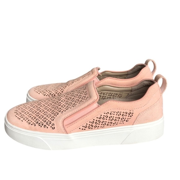 Vionic Sneaker Kimmie Perforated Suede Slip On Peach Pink Size 9 - Picture 12 of 12